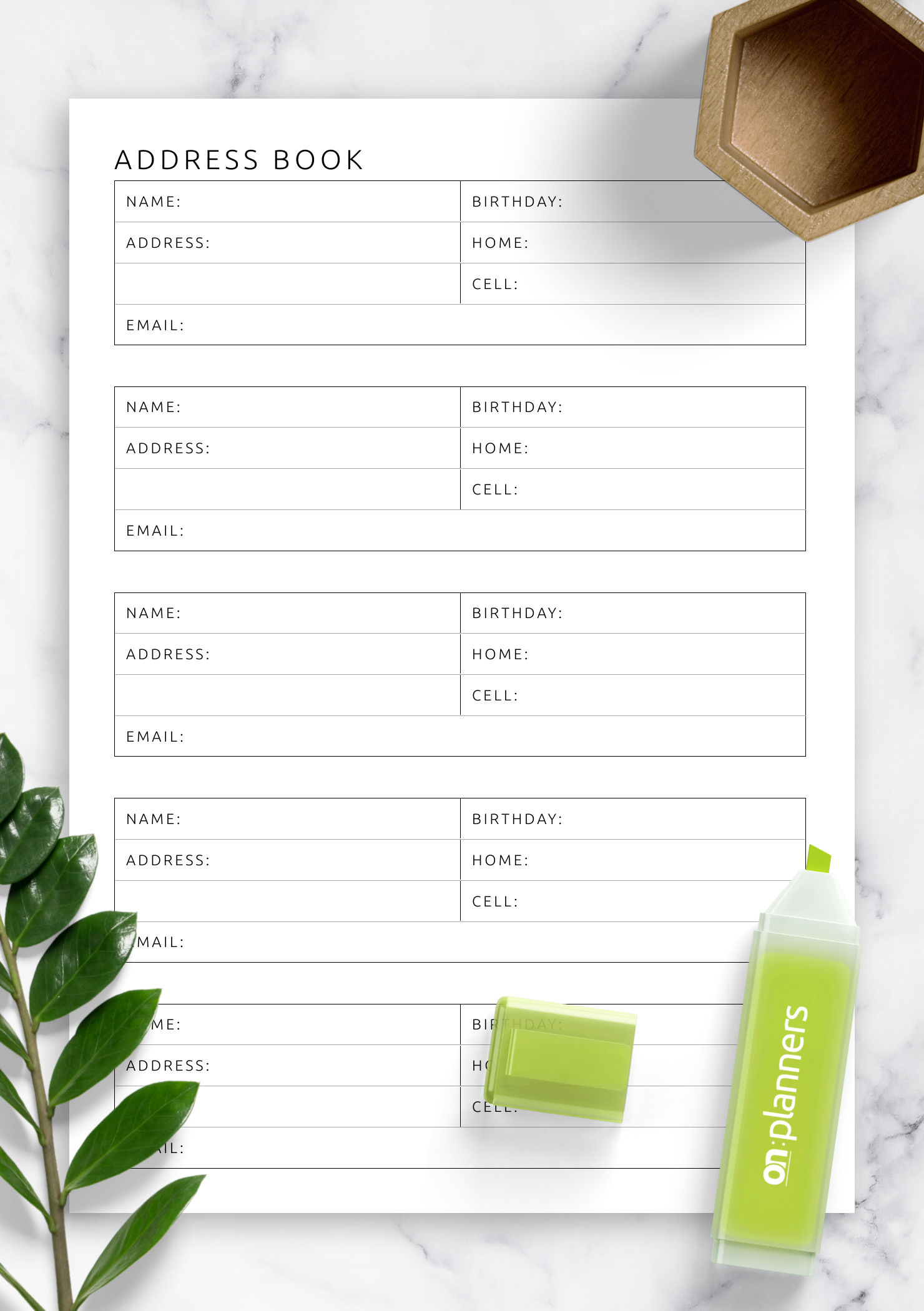 Free Phone Book Template Printable - Free Printable Templates