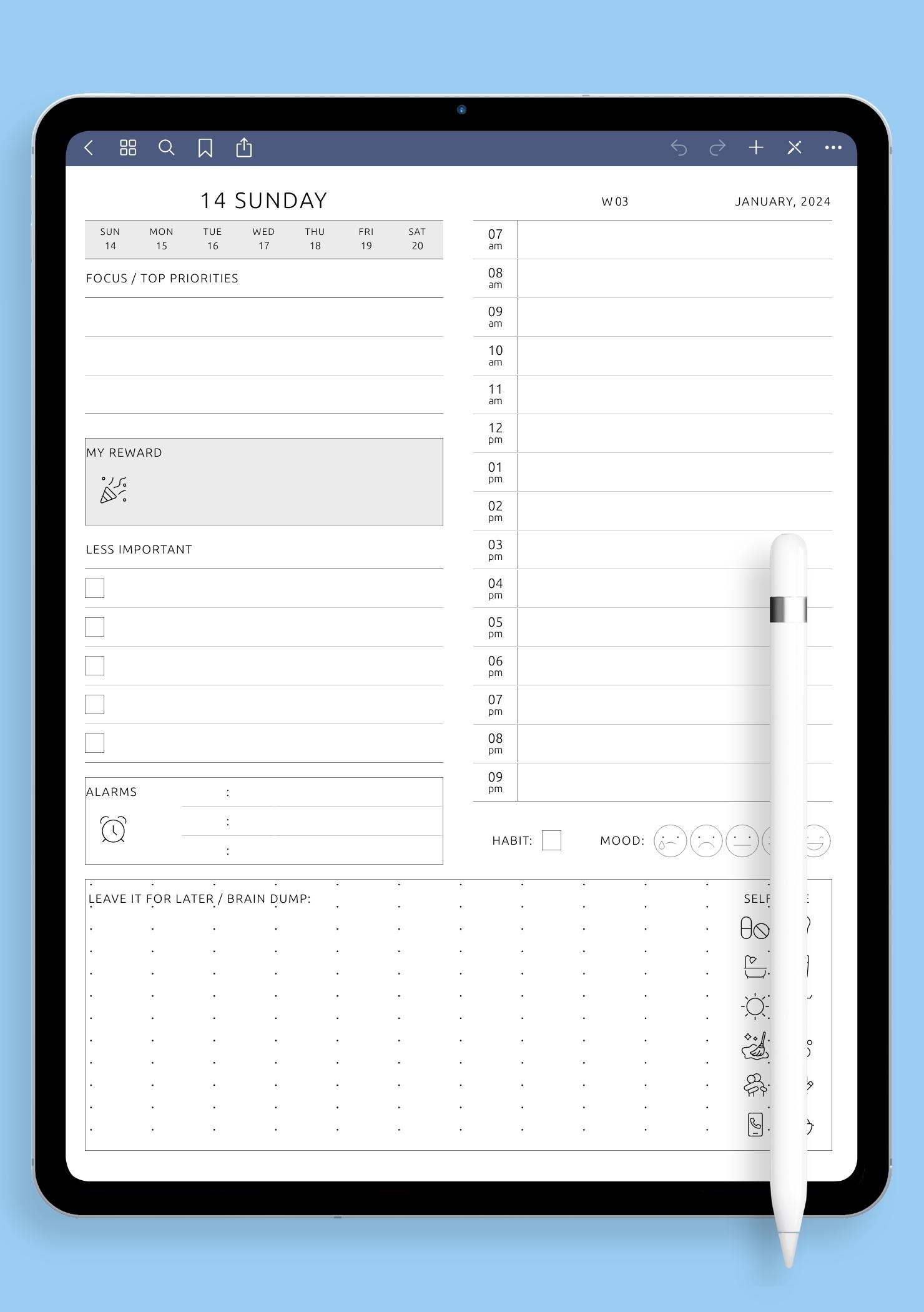Download Printable ADHD Daily Planner Template Printable U0026 Digital PDF