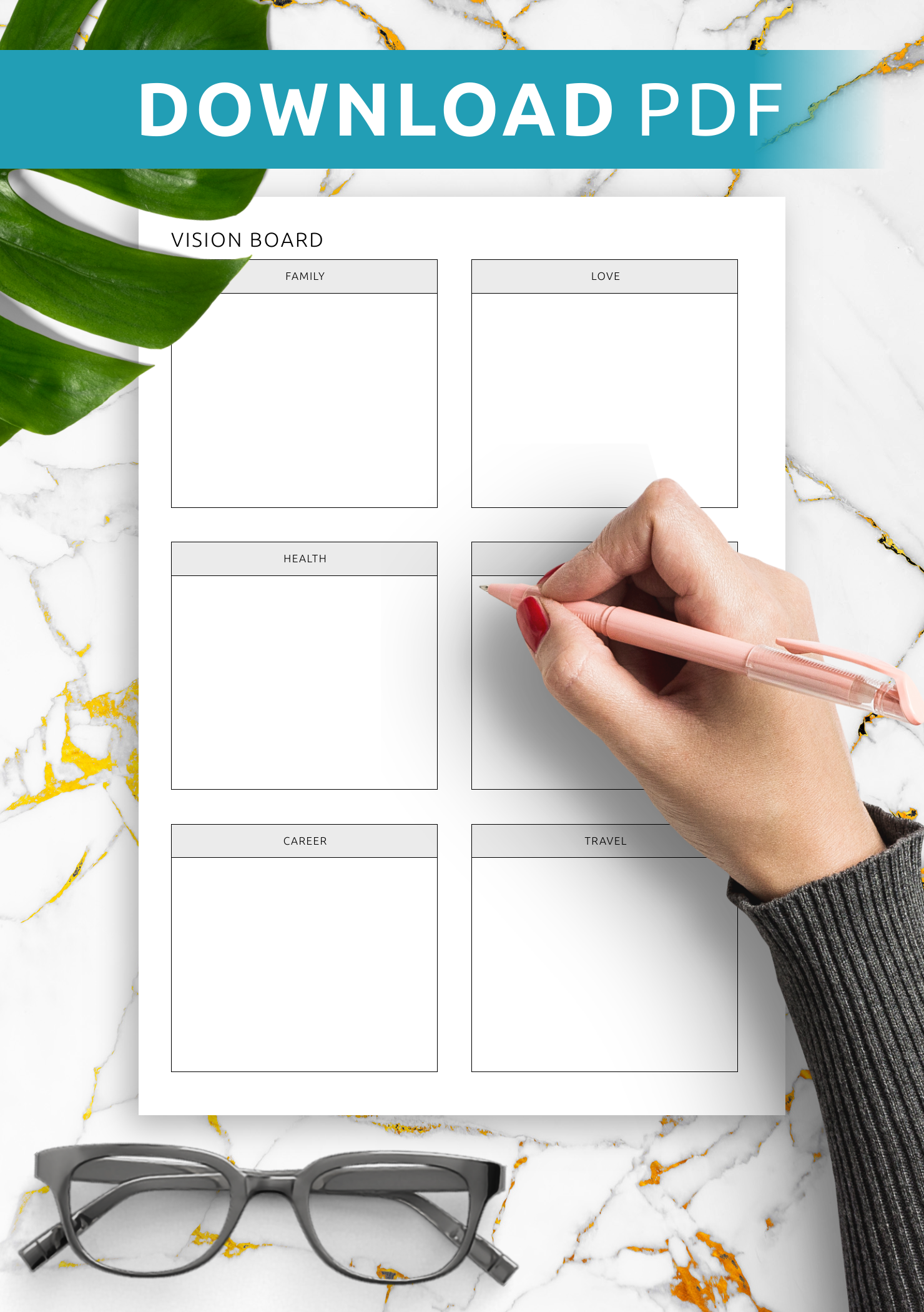 Vision Board Templates Free Printable