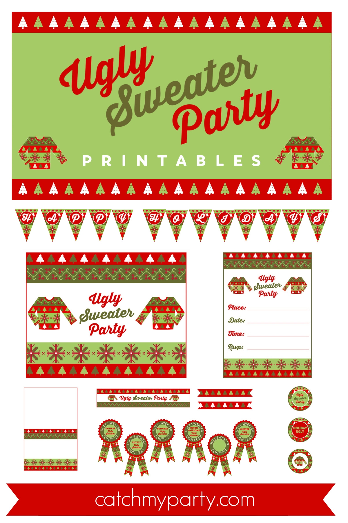 Free Printable Ugly Sweater Template