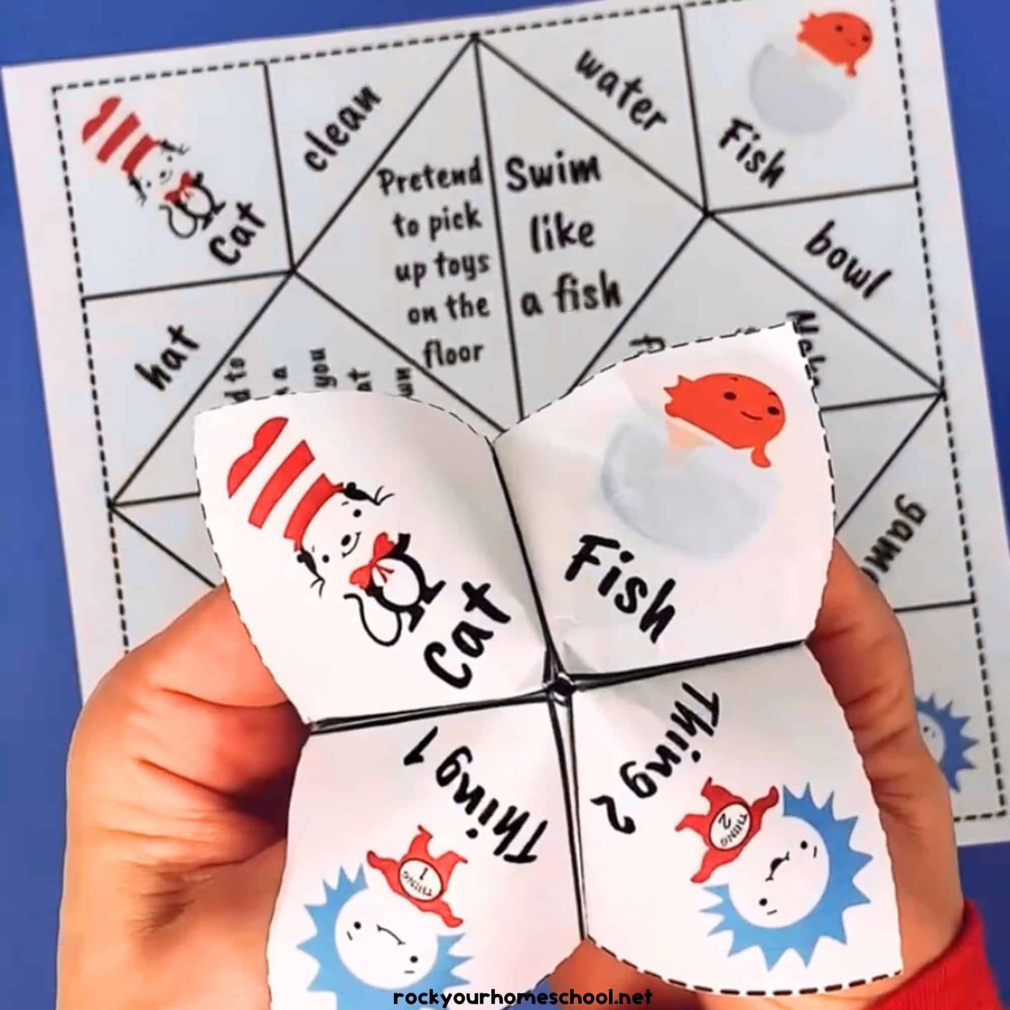 Dr Seuss Inspired Cootie Catchers For Fun With Kids Free Rock 