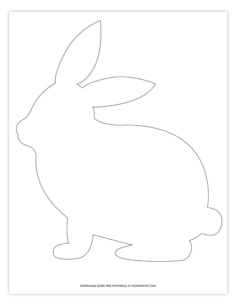 Easter Bunny Template Free Printable Bunny Pattern Pjs And Paint Worksheets Library