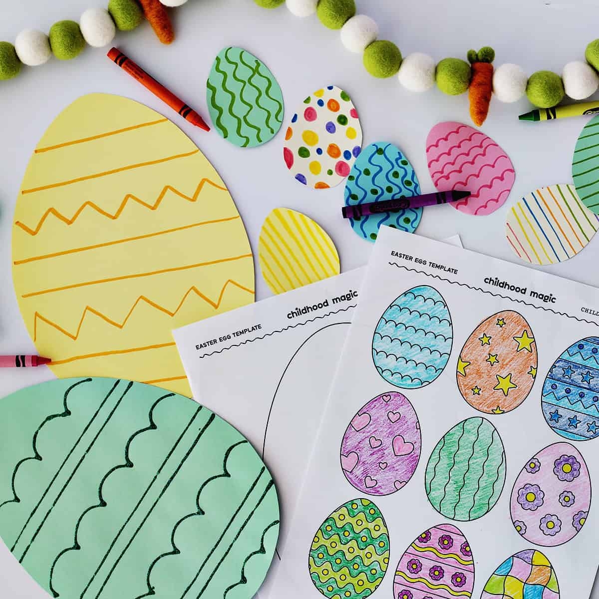Easter Egg Template Free Printable Childhood Magic