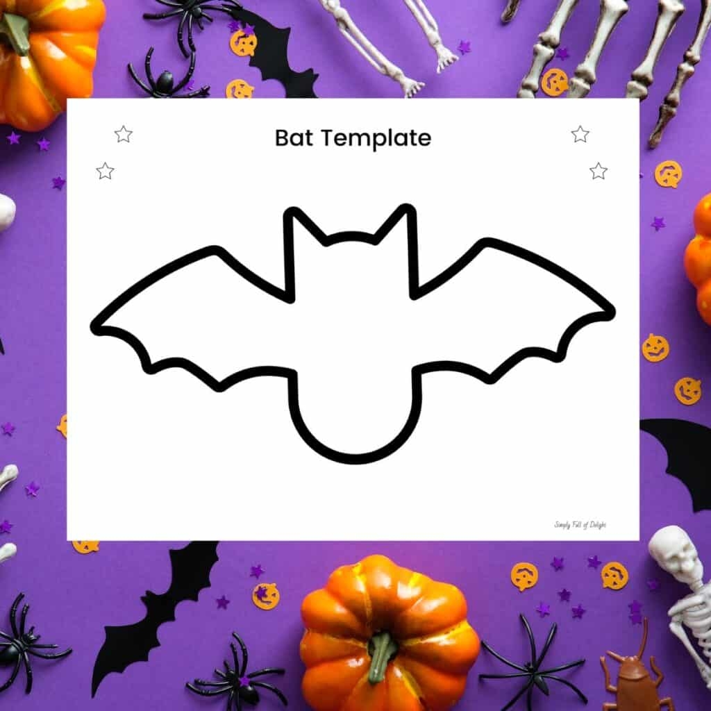 Easy Preschool Bat Craft Free Printable Bat Template Easy Preschool Bat Craft Free Printable Bat Template