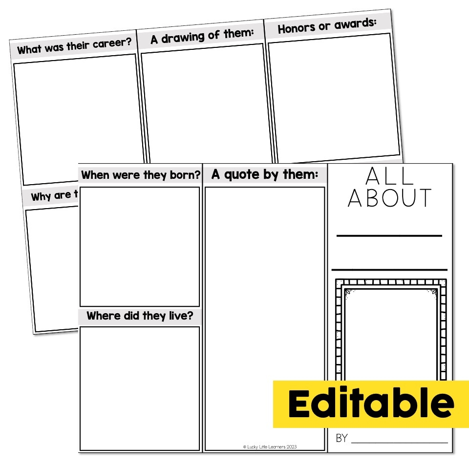 Editable Free Printable Biography Template Editable Free Printable Biography Template