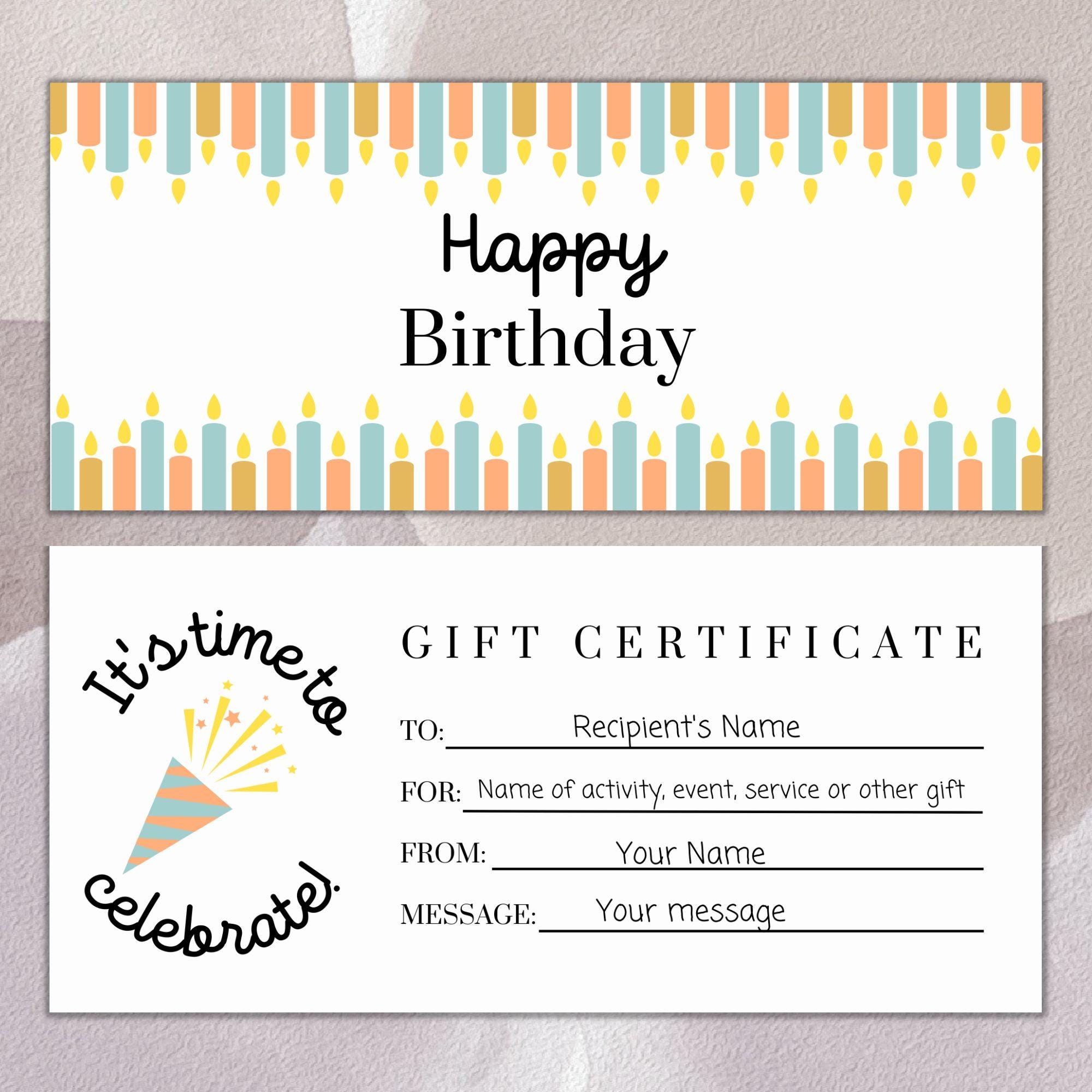 Editable Birthday Coupon Template Printable 