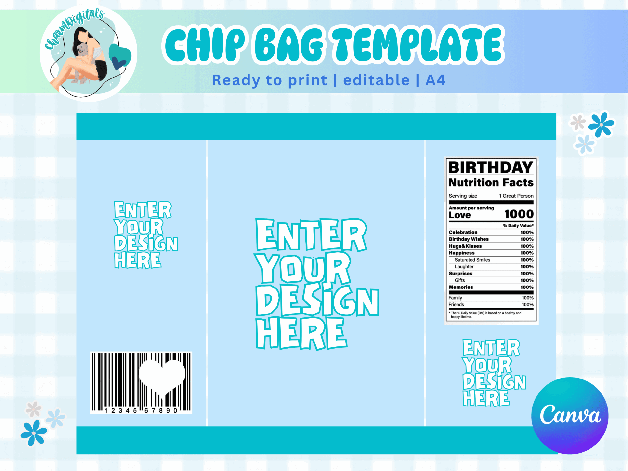 Editable Chip Bag Template By Charmxdigitals Raket PH Editable Chip Bag Template By Charmxdigitals Raket PH