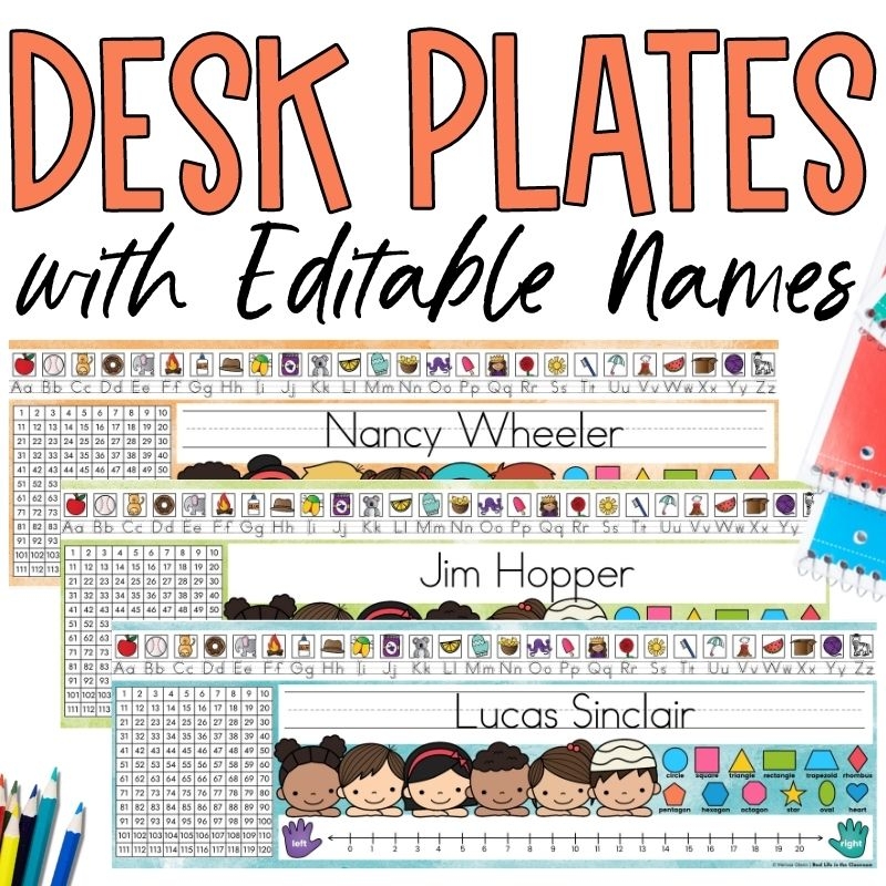Editable Desk Name Tags Printable Made By Teachers