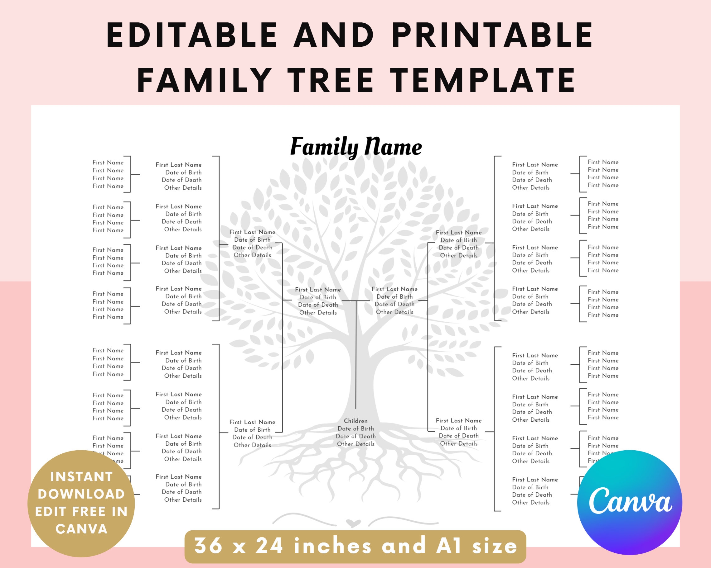 Free Printable Family Tree Templates