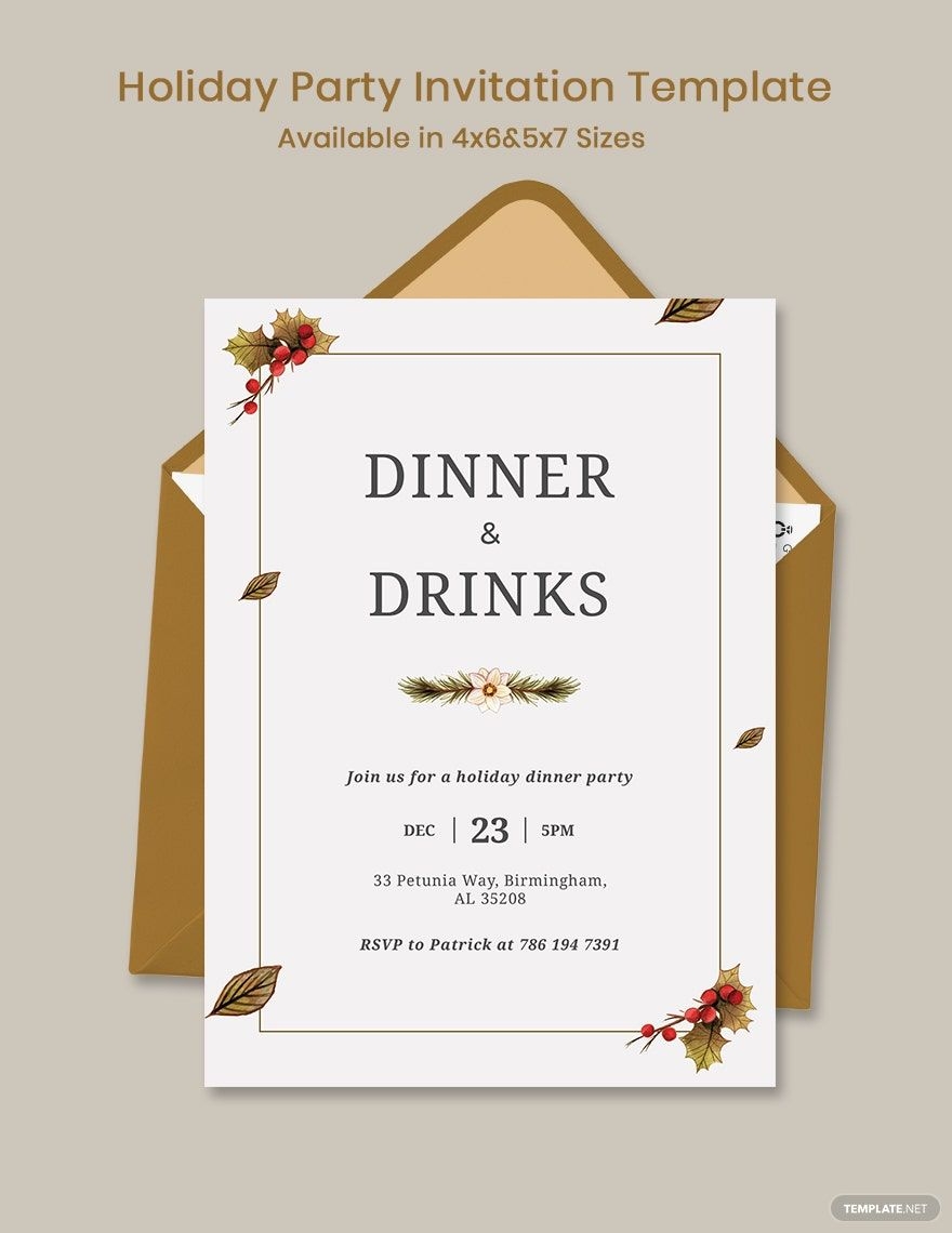 Free Holiday Invitation Templates Printable