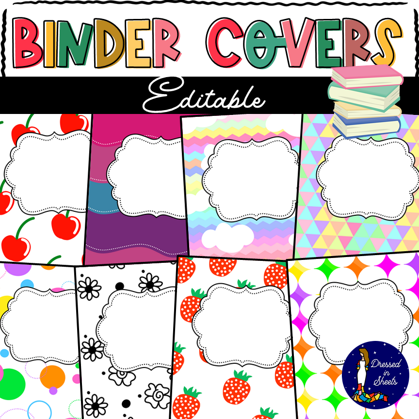 Editable Printable Binder Covers PPT