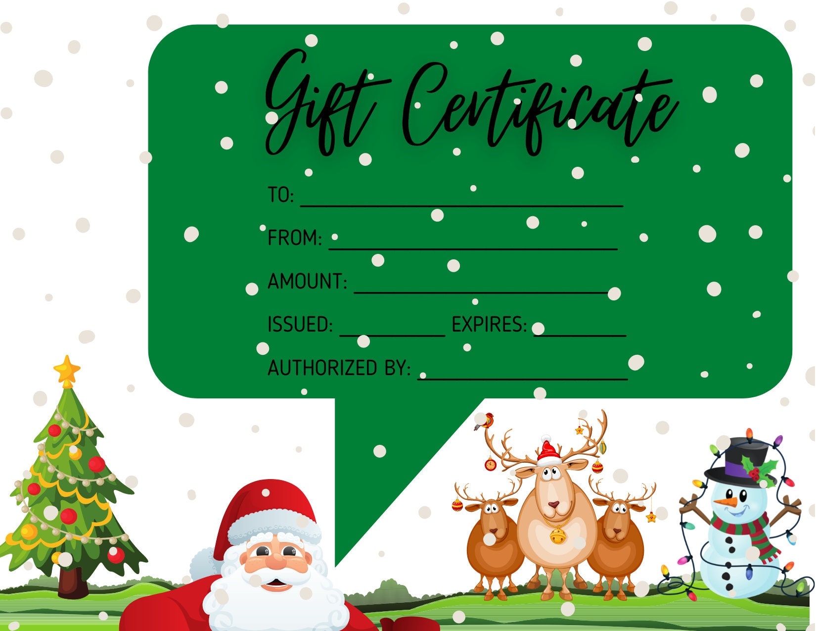 Free Printable Christmas Gift Certificate Template