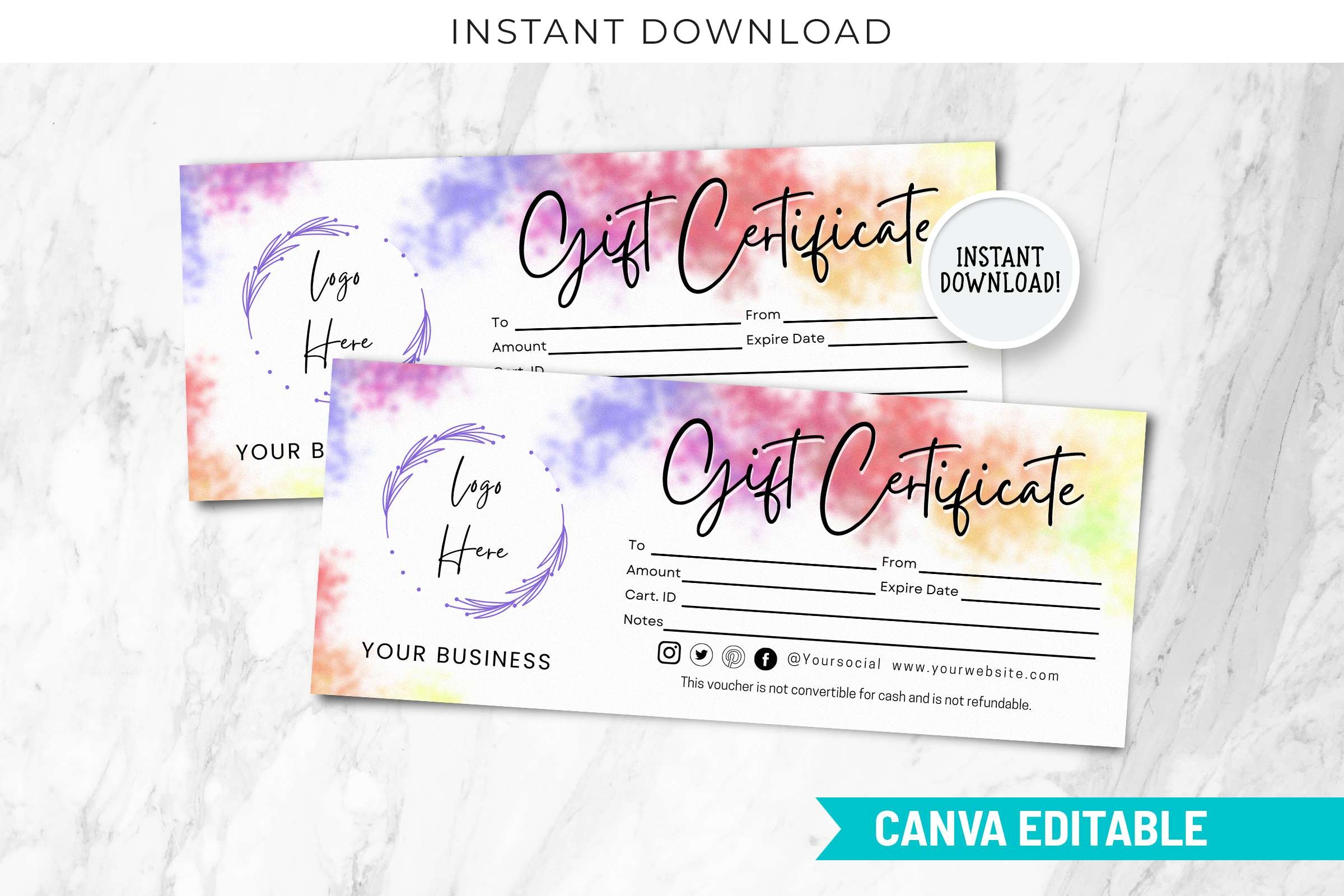Editable Printable Gift Certificate Template SnapyBiz