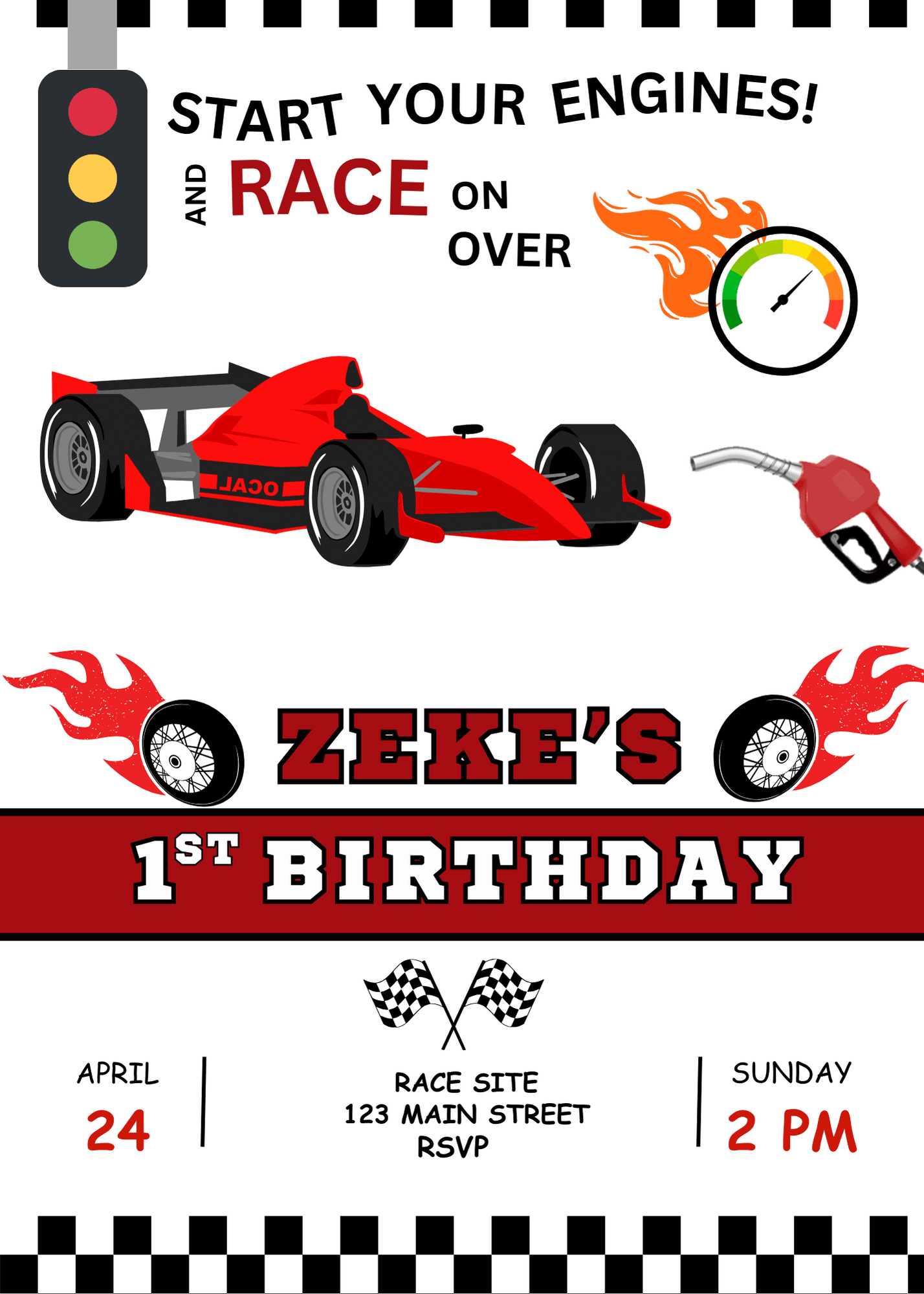 Editable Race Car Birthday Invitation By Katrinatigno14 Raket PH