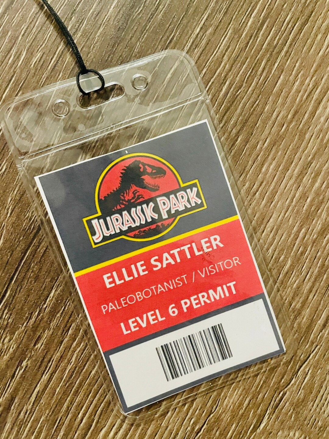 Ellie Sattler Jurassic Park Cosplay ID Badge Jurassic World Digital Download Etsy
