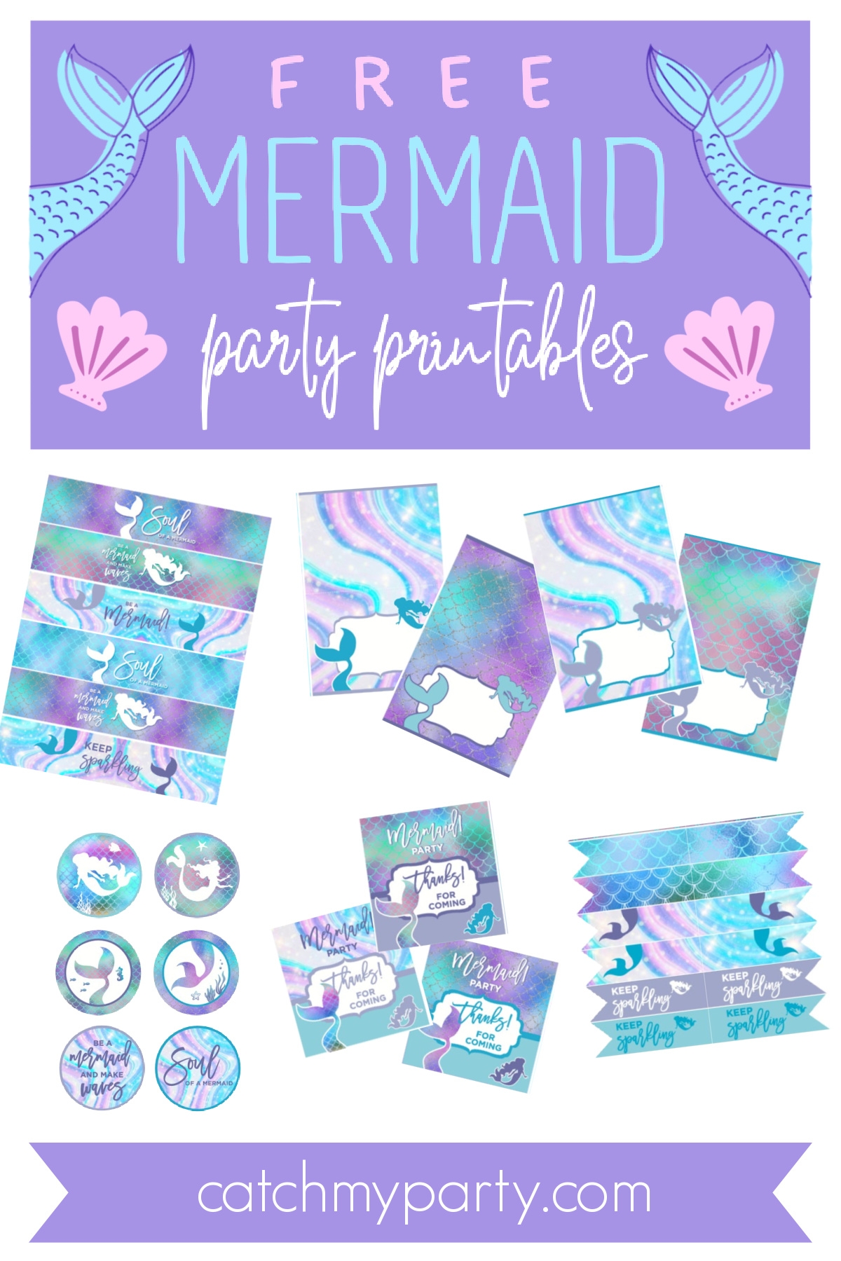 Fabulous FREE Mermaid Party Printables Catch My Party Fabulous FREE Mermaid Party Printables Catch My Party