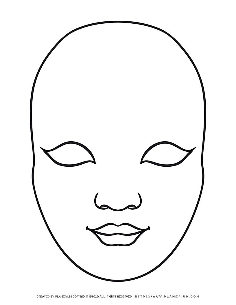 Face Mask Template Planerium