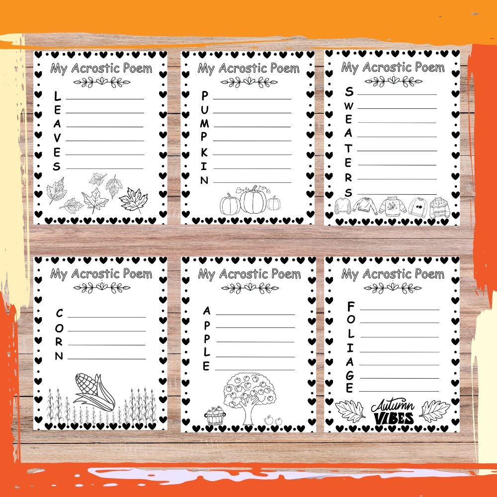 Fall Autumn Acrostic Poem Template Made By Teachers