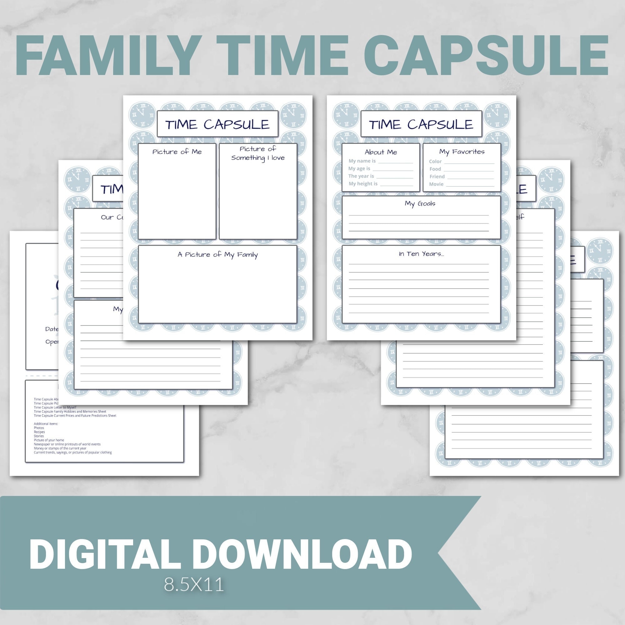 Free Printable Time Capsule Template