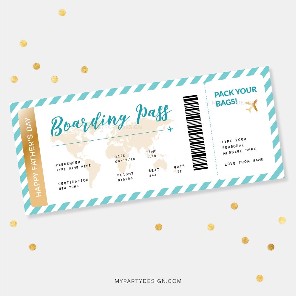 Boarding Pass Template Free Printable