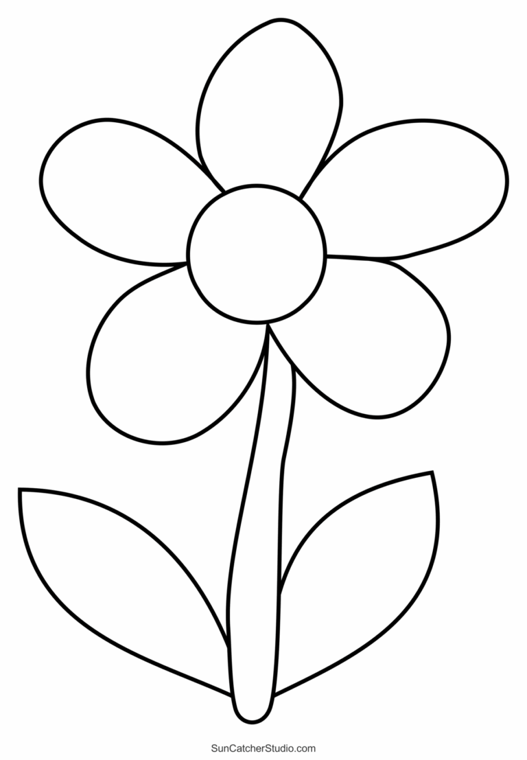 Flower Templates Patterns SVG Files Printable Stencils Free