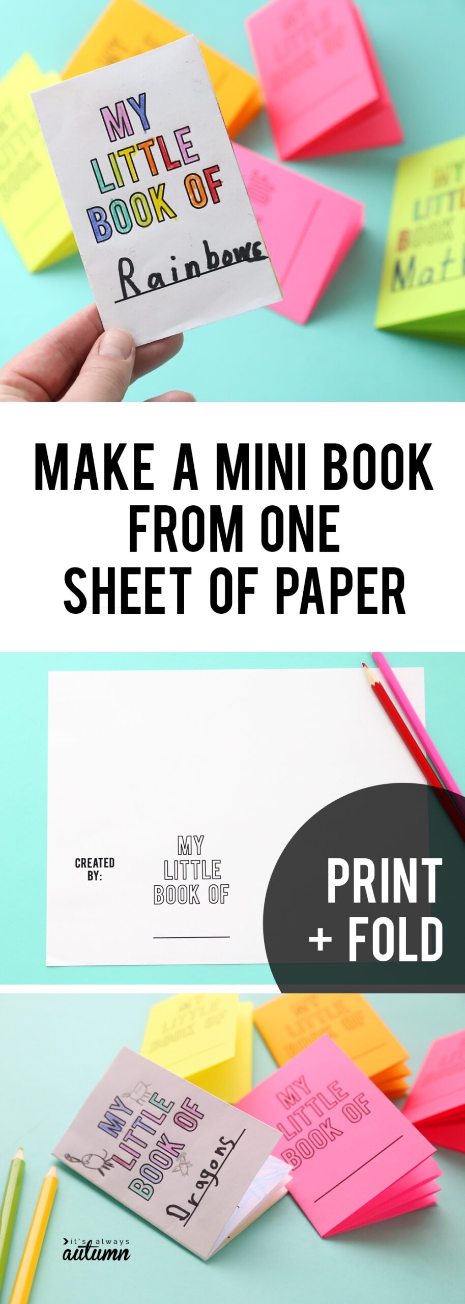 Foldables Make An 8 page Mini Book From One Sheet Of Paper  Foldables Make An 8 page Mini Book From One Sheet Of Paper
