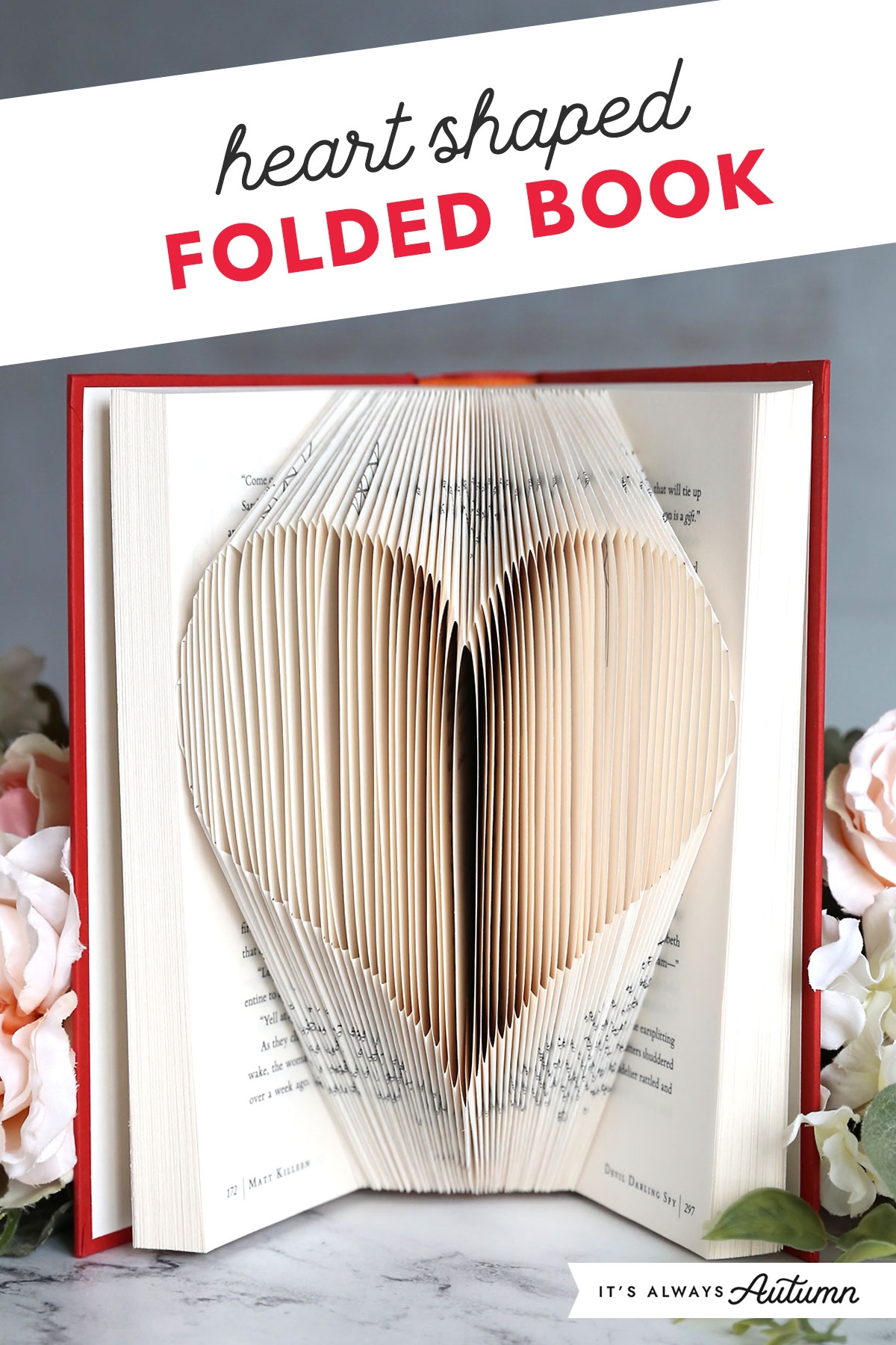 Folded Book Heart Printable Pattern It s Always Autumn