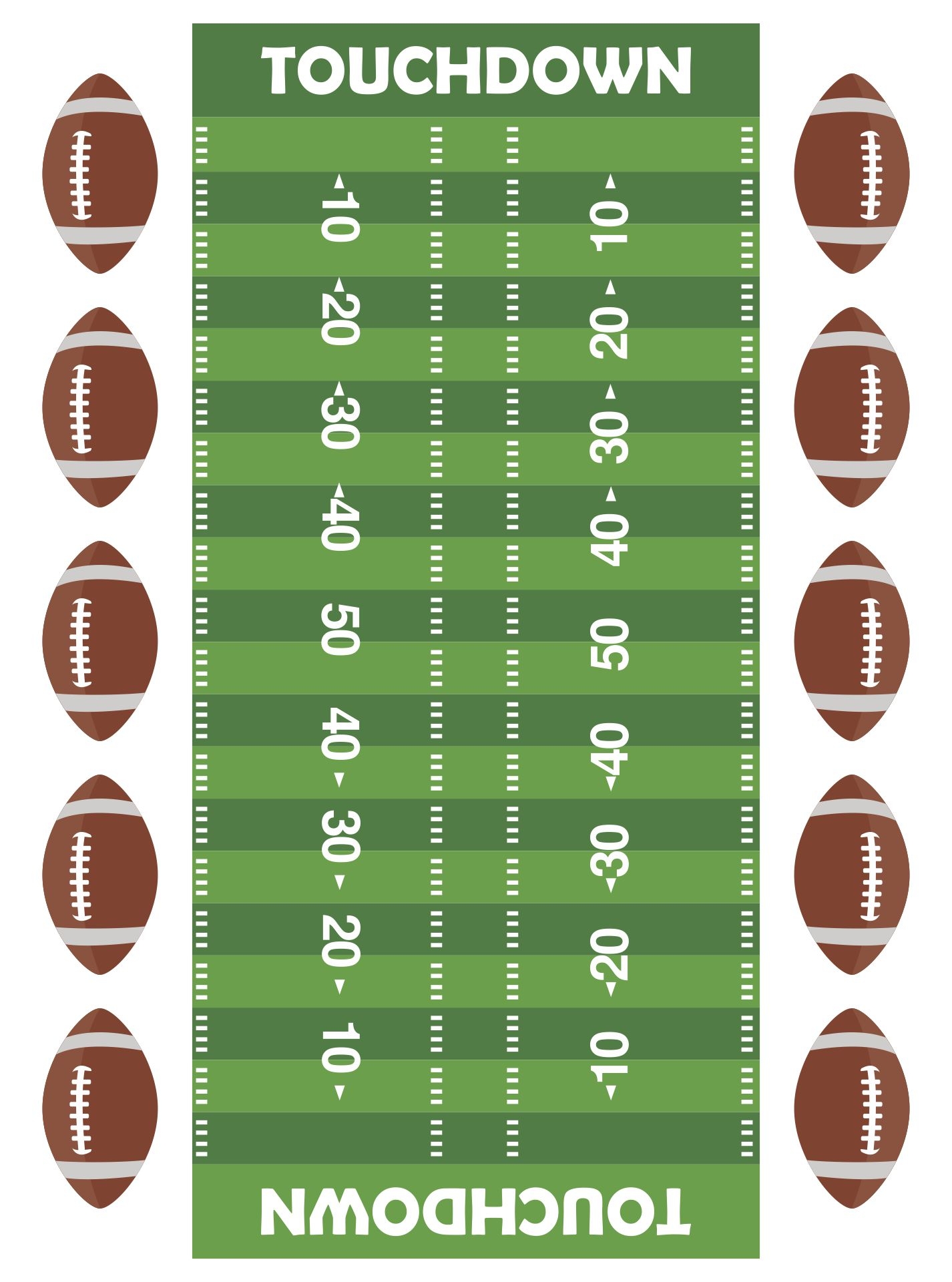 Football Field 10 Free PDF Printables Printablee