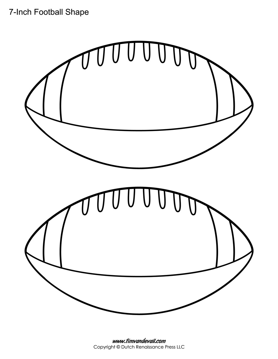 Football Templates Football Shape Printables Tim s Printables