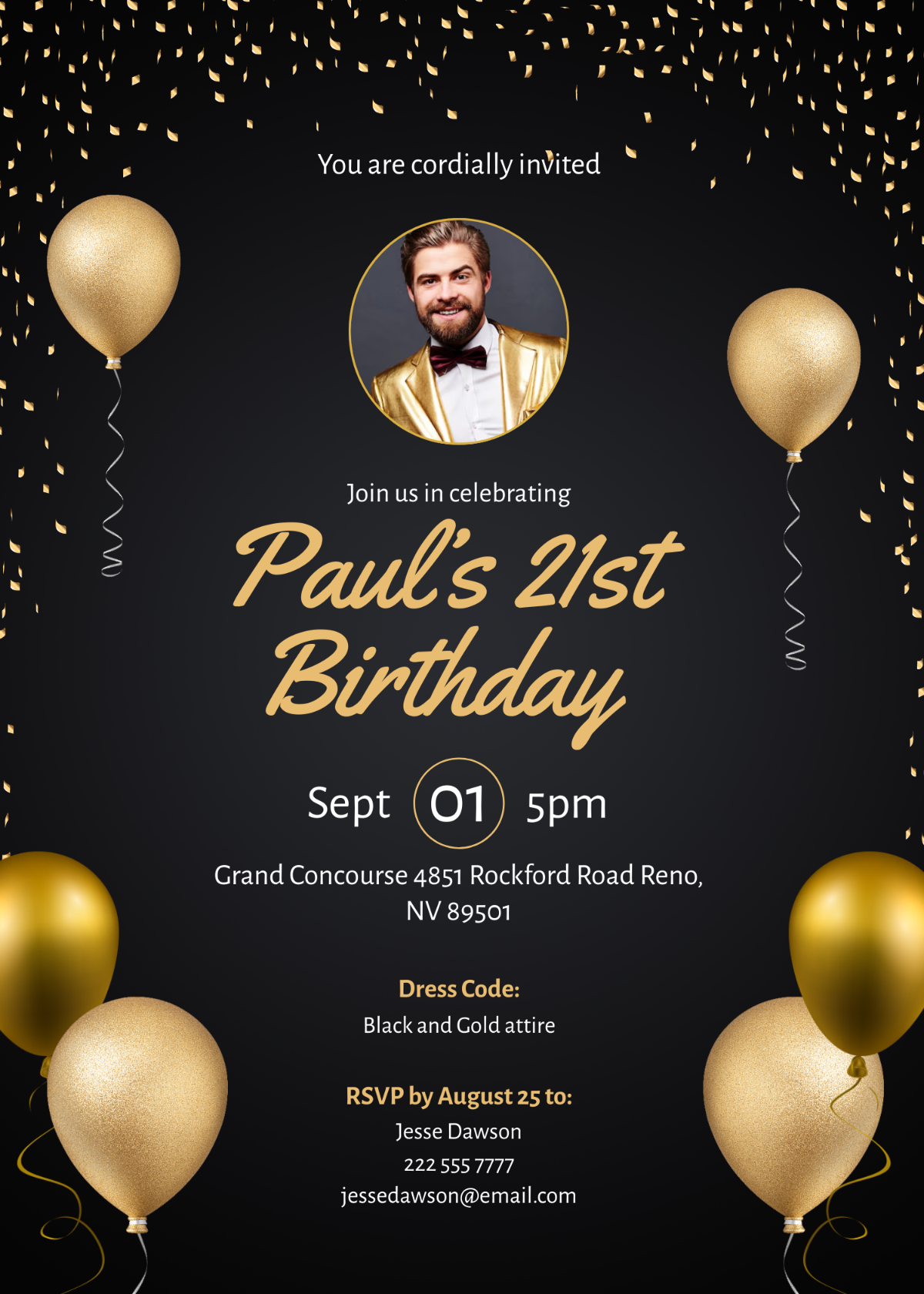 Free 21St Birthday Invitation Templates Editable And Printable