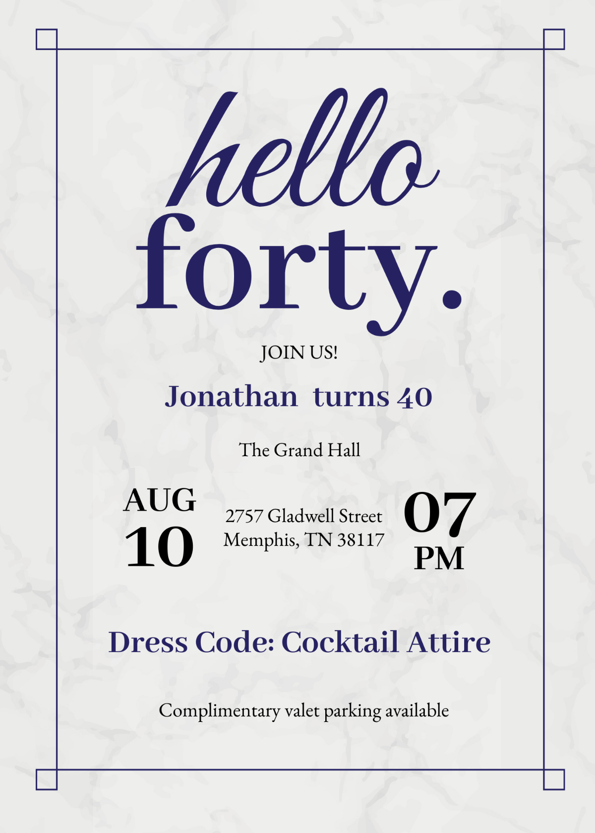 Free 40Th Birthday Invitation Templates Editable And Printable