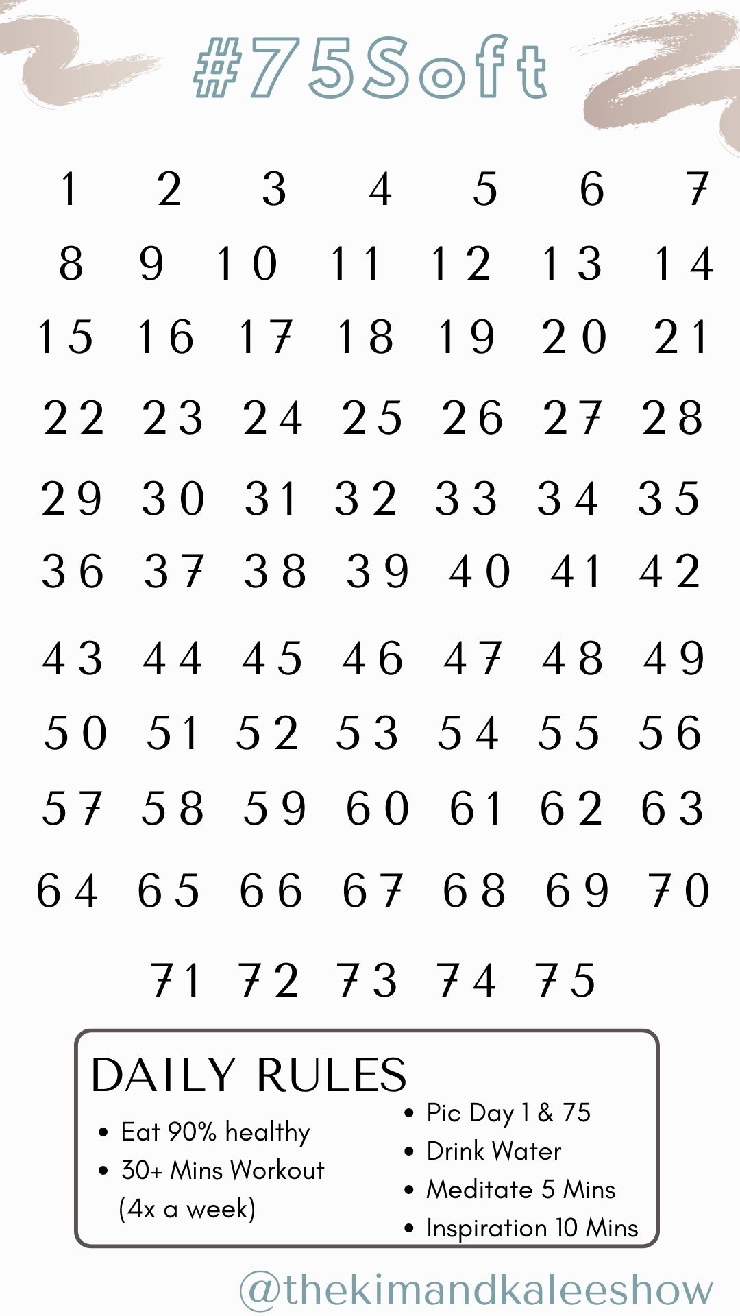 Free 75 Soft Printable Calendar Worksheet U0026 Template 75 Soft Challenge Free 75 Soft Printable Calendar Worksheet U0026 Template 75 Soft Challenge