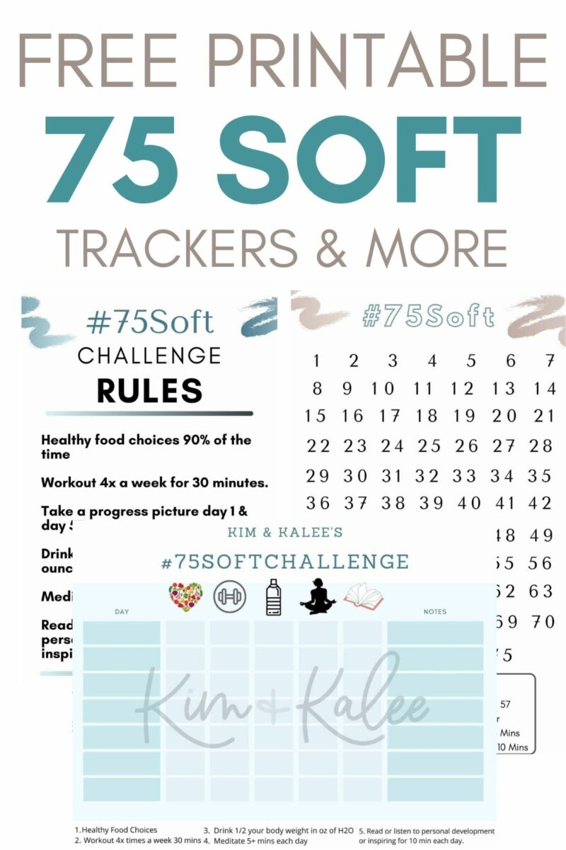 Free 75 Soft Printable Calendar Worksheet U0026 Template 75 Soft Challenge