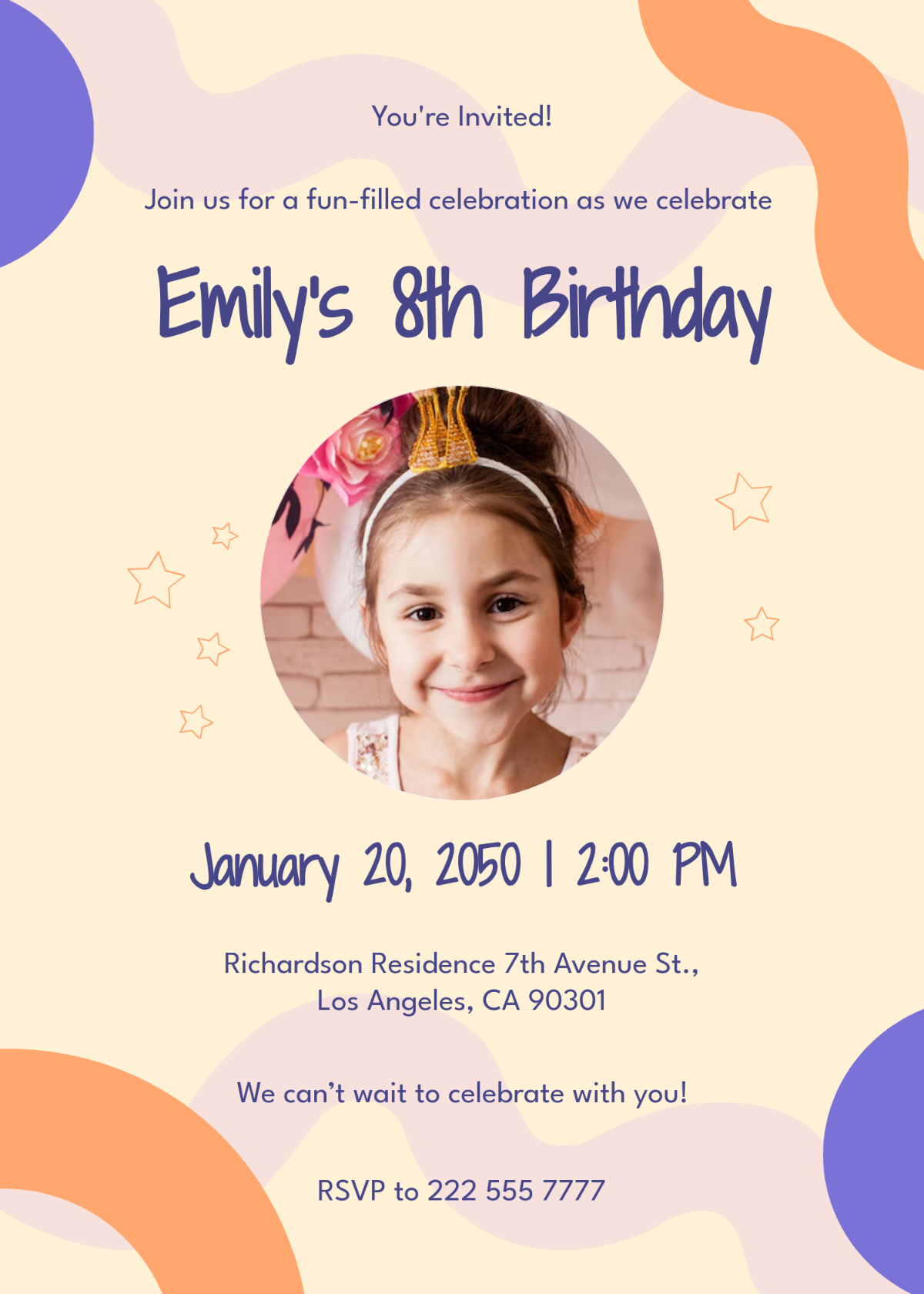 Free 75th Birthday Invitation Template To Edit Online