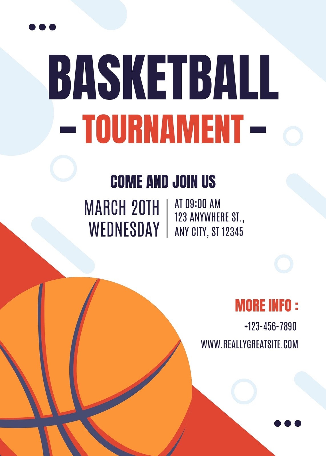 Free And Customizable Basketball Templates