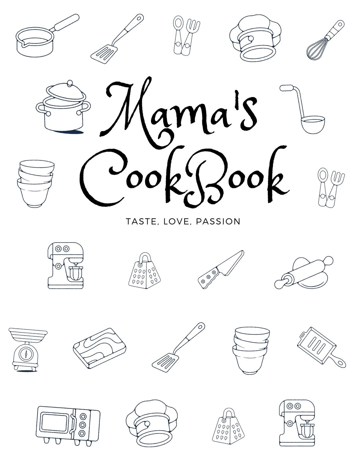Free And Customizable Cookbook Templates