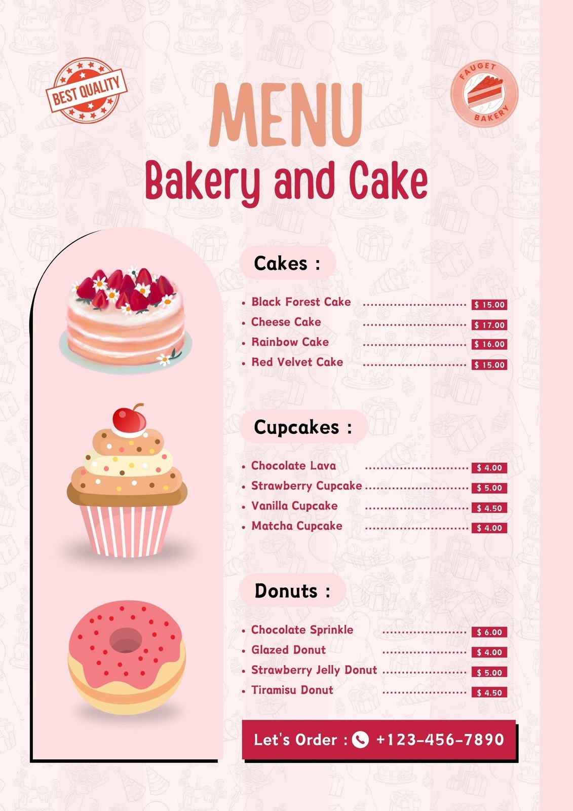Free And Customizable Delectable Bakery Menu Templates Canva