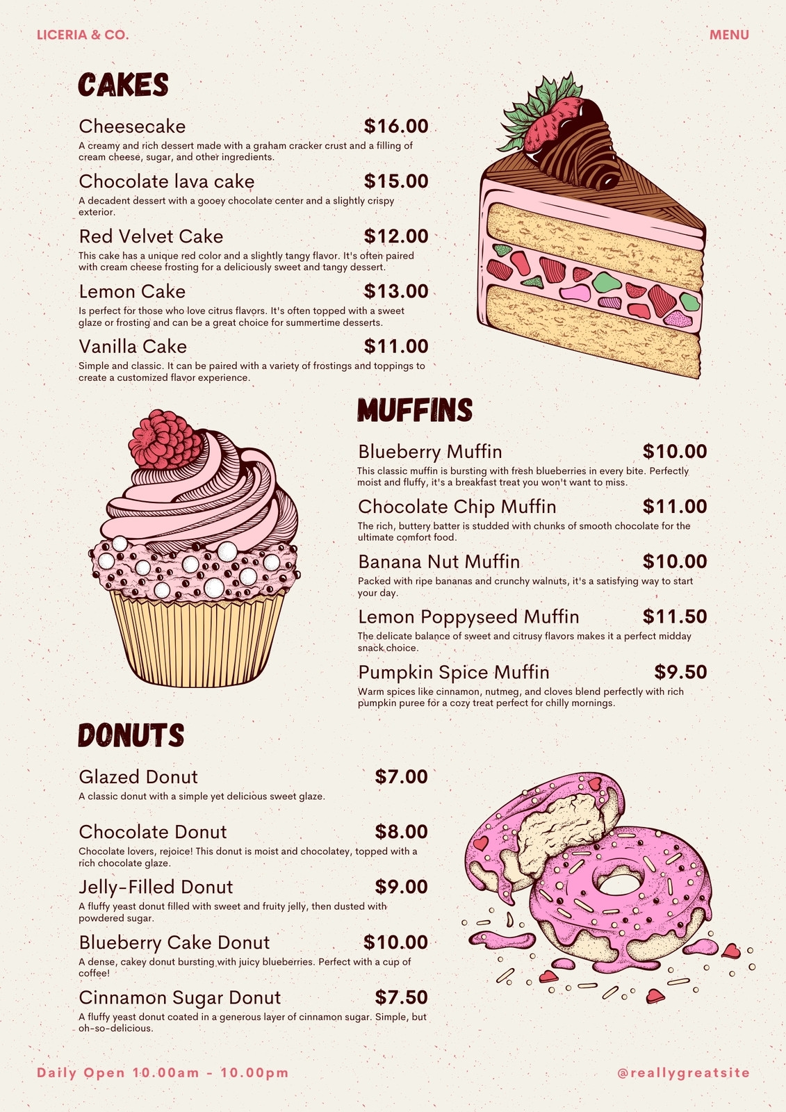 Free And Customizable Delectable Bakery Menu Templates Canva