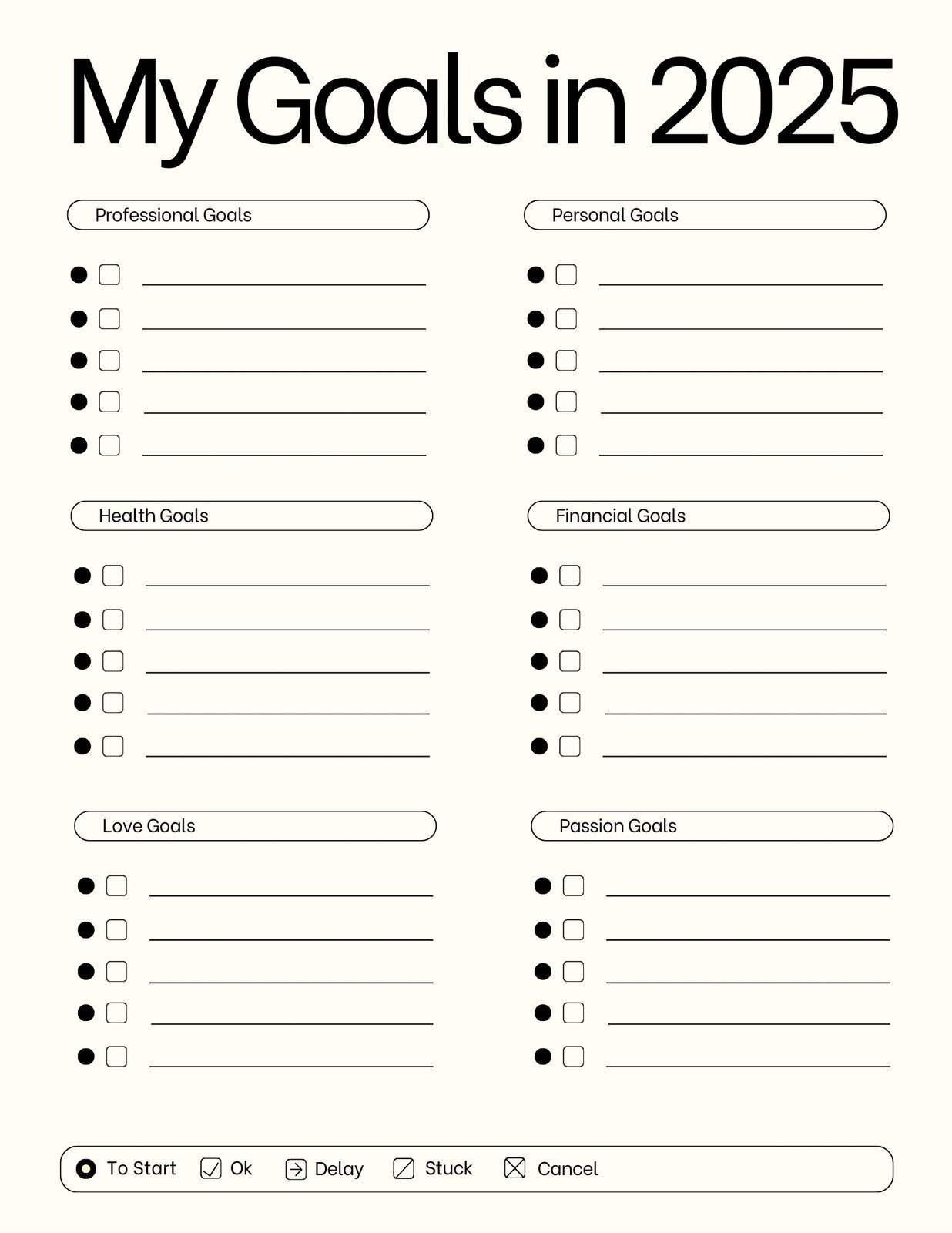 Free Printable 2025 Goals Template Free Printable 2025 Goals Template