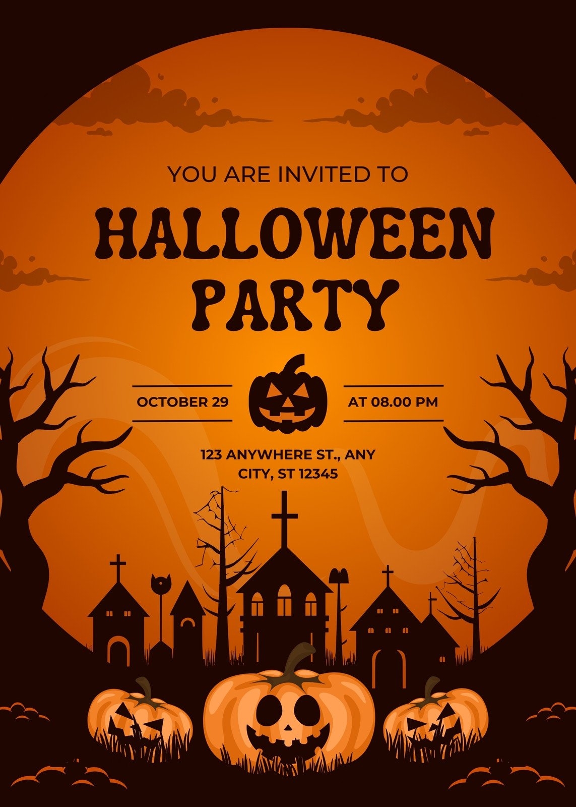 Free And Customizable Halloween Templates