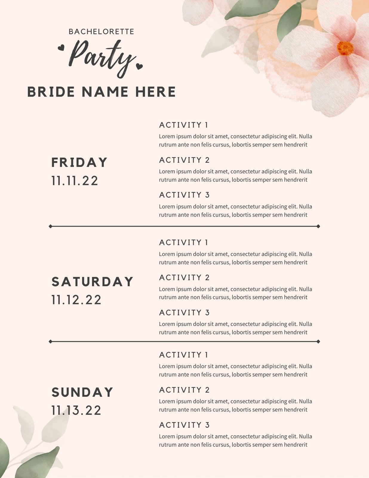 Free And Customizable Itinerary Planner Templates Canva Free And Customizable Itinerary Planner Templates Canva