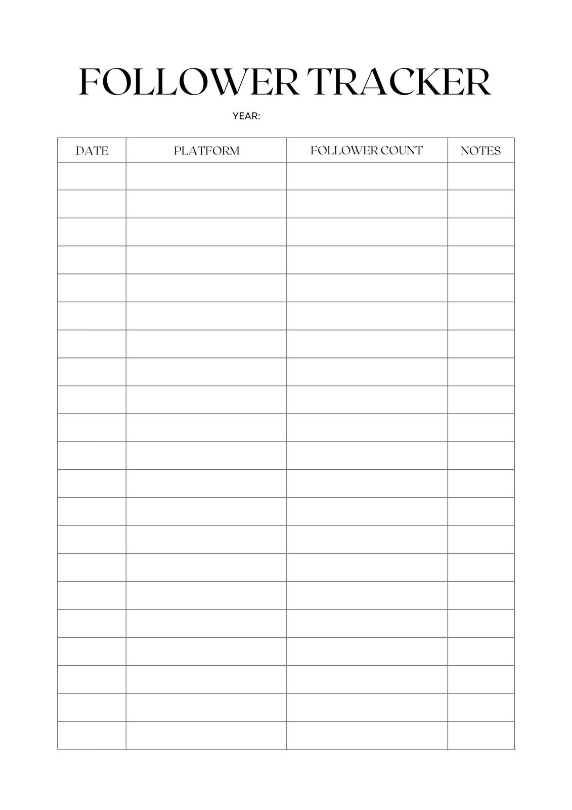 Printable Free Blank Spreadsheet Templates