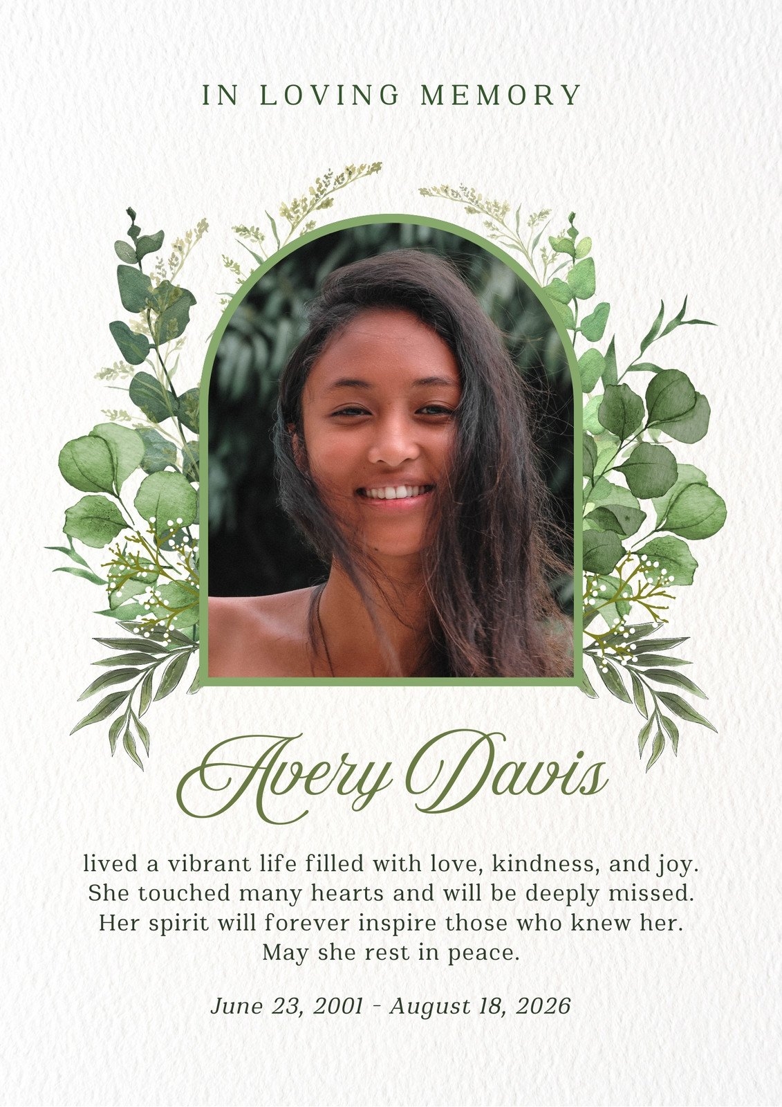 Free And Customizable Obituary Templates Canva Free And Customizable Obituary Templates Canva