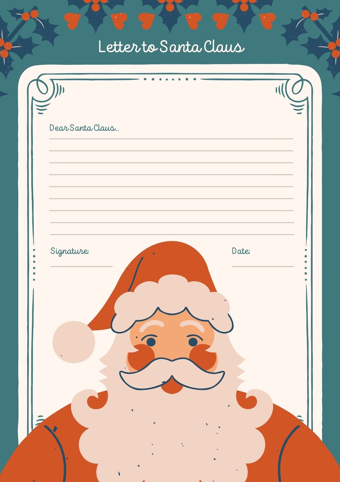 Free And Customizable Santa Claus Templates