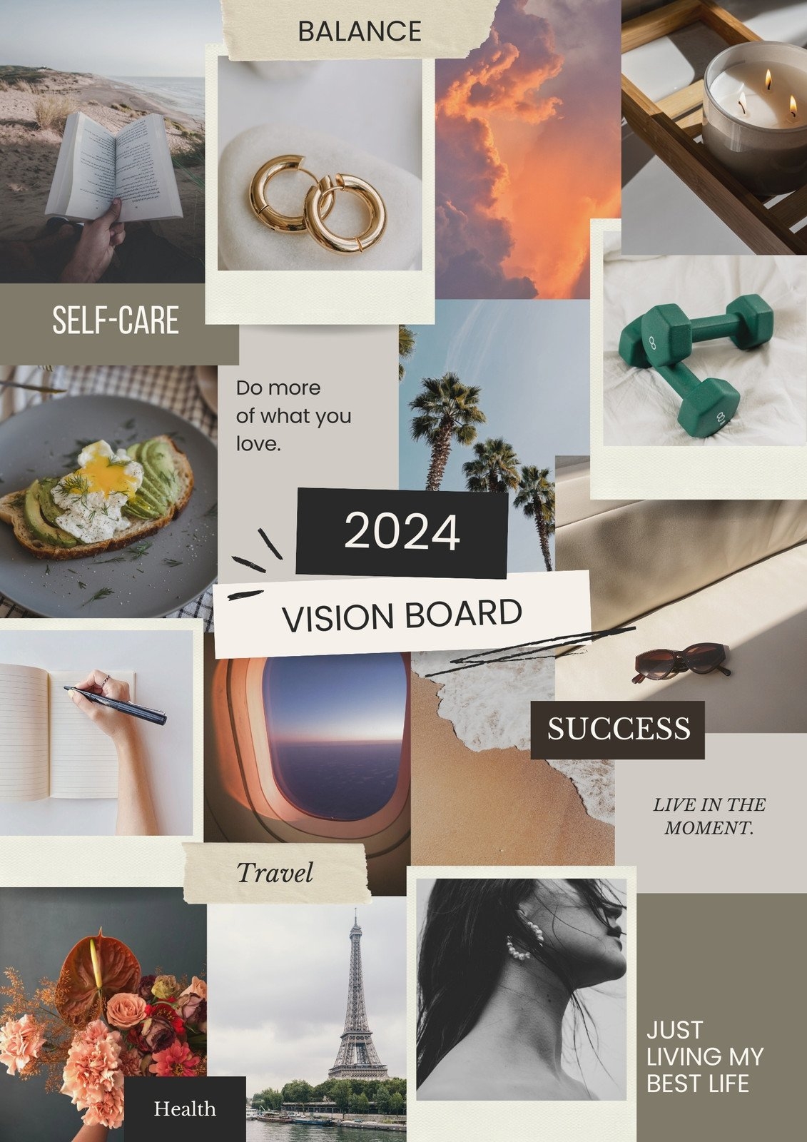 Free Printable Vision Board Template
