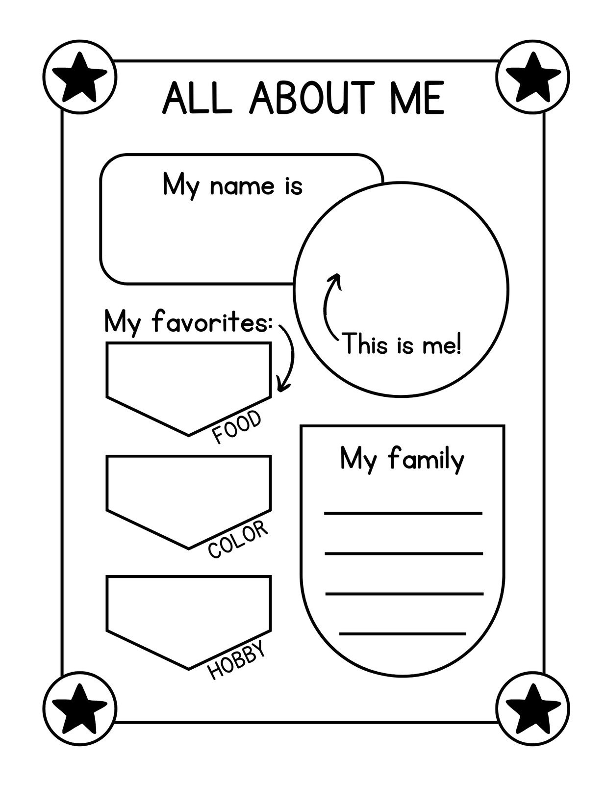 Free And Printable All About Me Worksheet Templates Canva Free And Printable All About Me Worksheet Templates Canva
