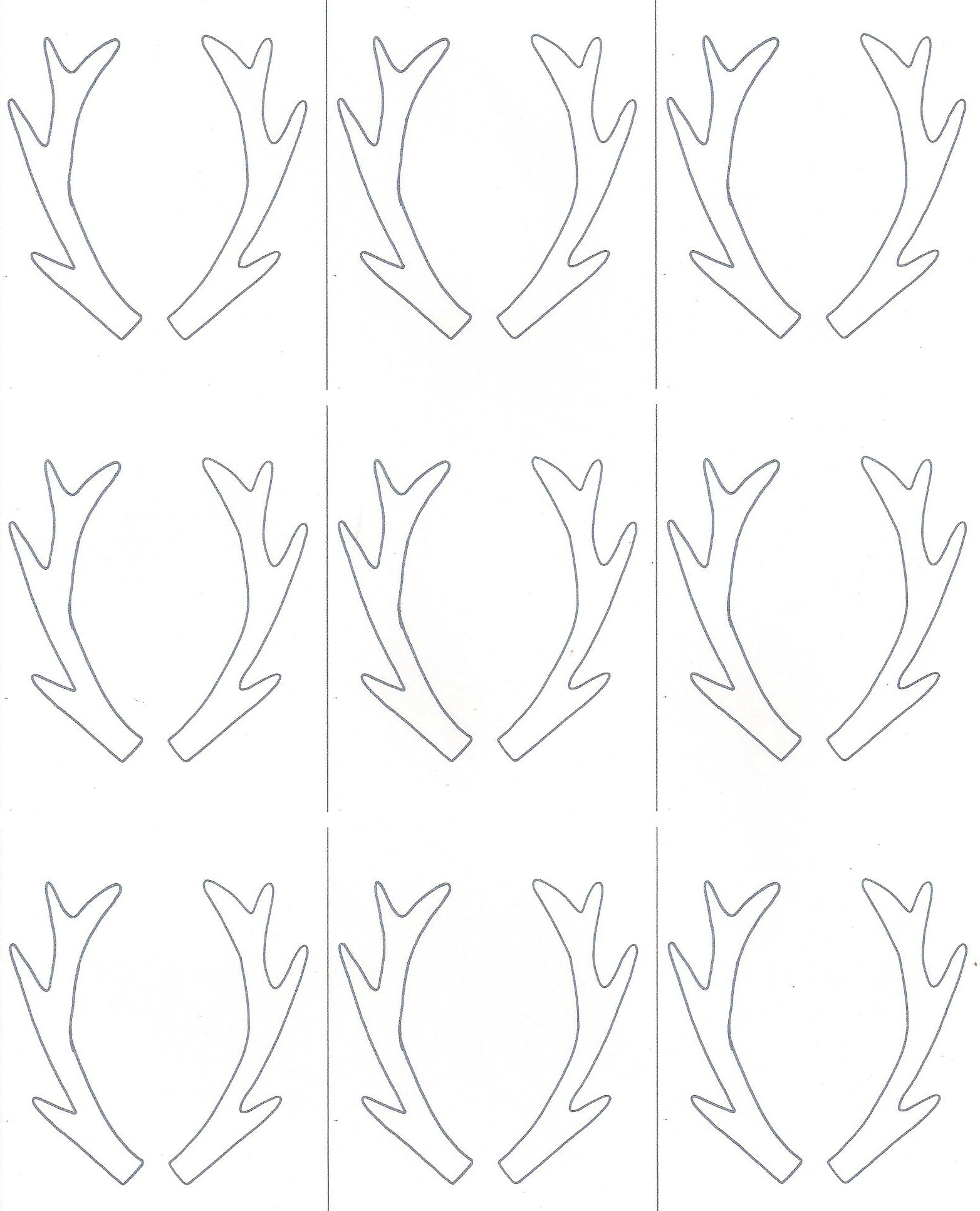 Free Antler Template Printable For Birch Slice Ornaments City Farmhouse By Jennifer O Brien