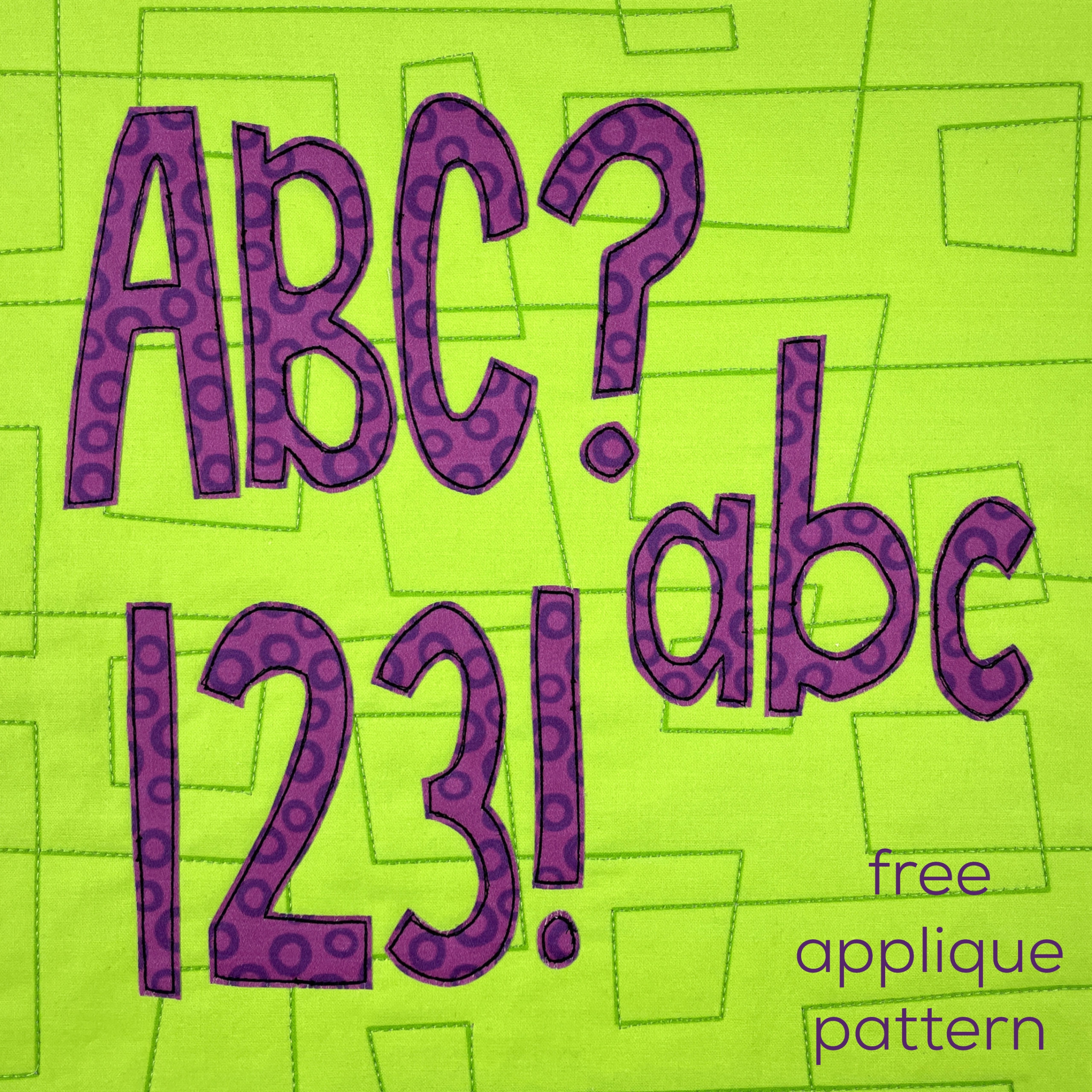 Free Applique Alphabet Pattern Shiny Happy World