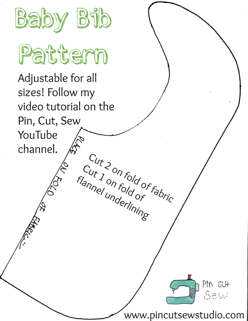 FREE Baby Bib Pattern And Beginner Friendly Tutorial Pin Cut Sew 