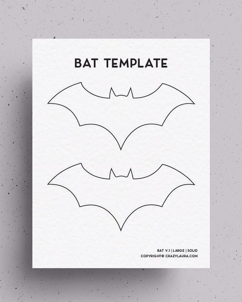Free Printable Bat Cut Out Template